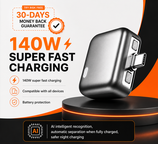 140W AI Smart Auto Disconnect Fast Charging Adapter