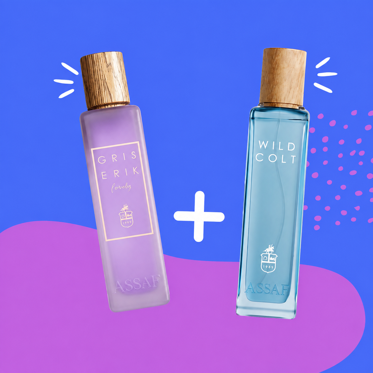 Assaf Perfumes Luxury Combo Gris Erik Family & Wild Colt | اقة عطور عساف الفاخرة – جريس إريك فاميلي و وايلد كولت