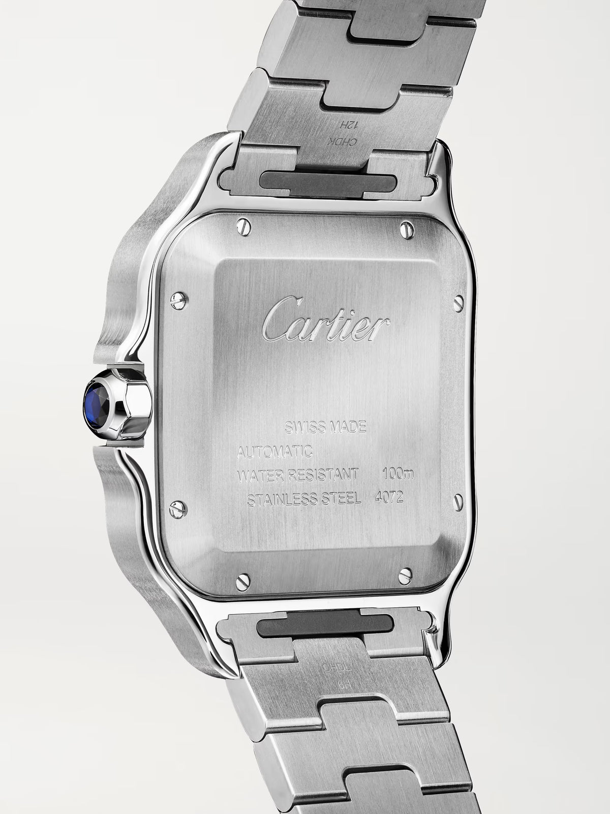 Cartier Santos Automatic Stainless Steel Watch | ساعة كارتييه سانتوس أوتوماتيكية من الفولاذ المقاوم للصدأ