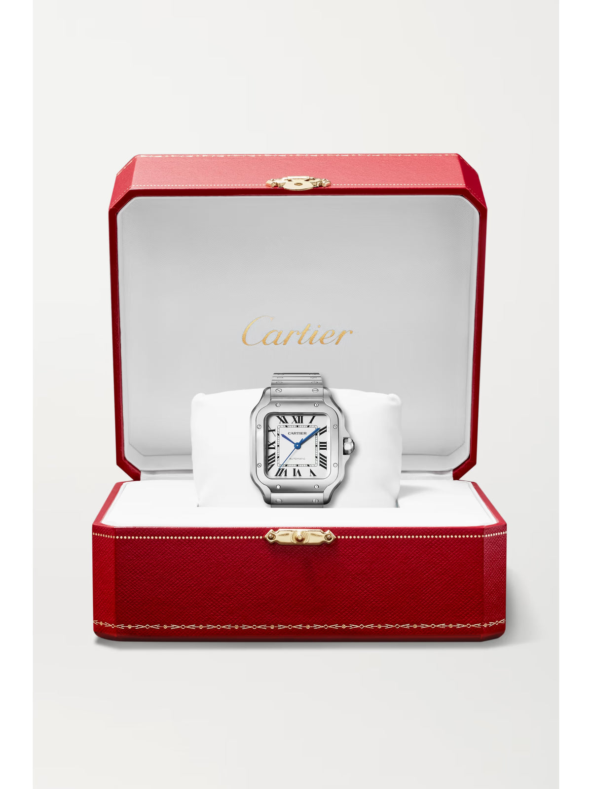 Cartier Santos Automatic Stainless Steel Watch | ساعة كارتييه سانتوس أوتوماتيكية من الفولاذ المقاوم للصدأ