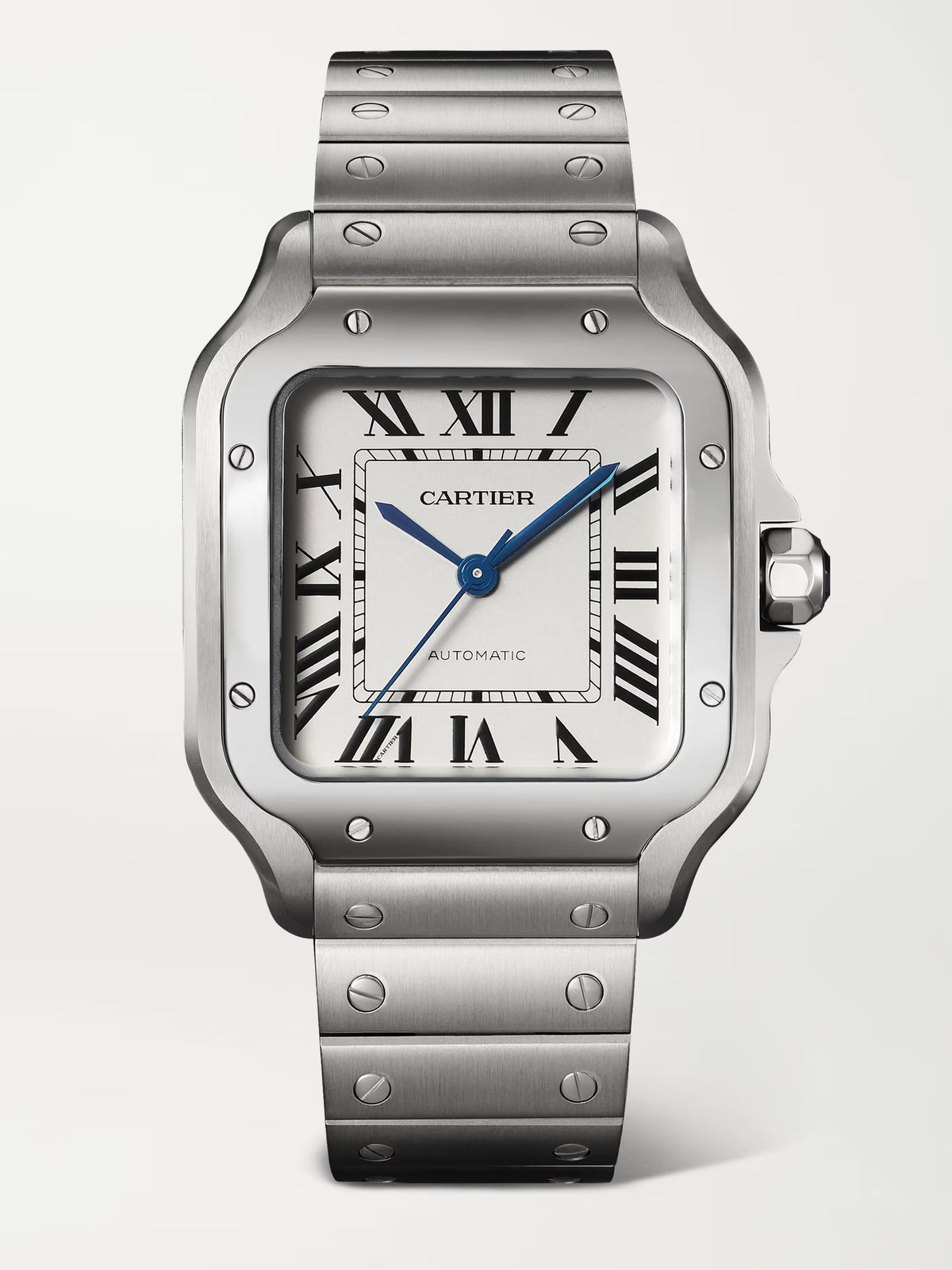 Cartier Santos Automatic Stainless Steel Watch | ساعة كارتييه سانتوس أوتوماتيكية من الفولاذ المقاوم للصدأ