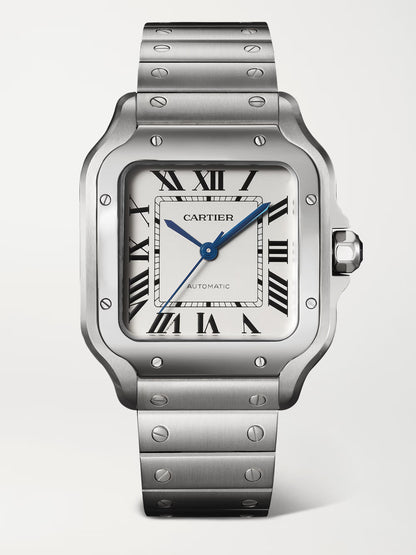 Cartier Santos Automatic Stainless Steel Watch | ساعة كارتييه سانتوس أوتوماتيكية من الفولاذ المقاوم للصدأ